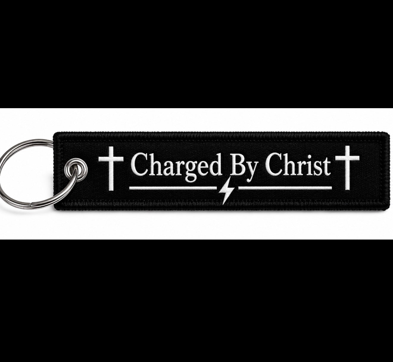 Charged By Christ keychain