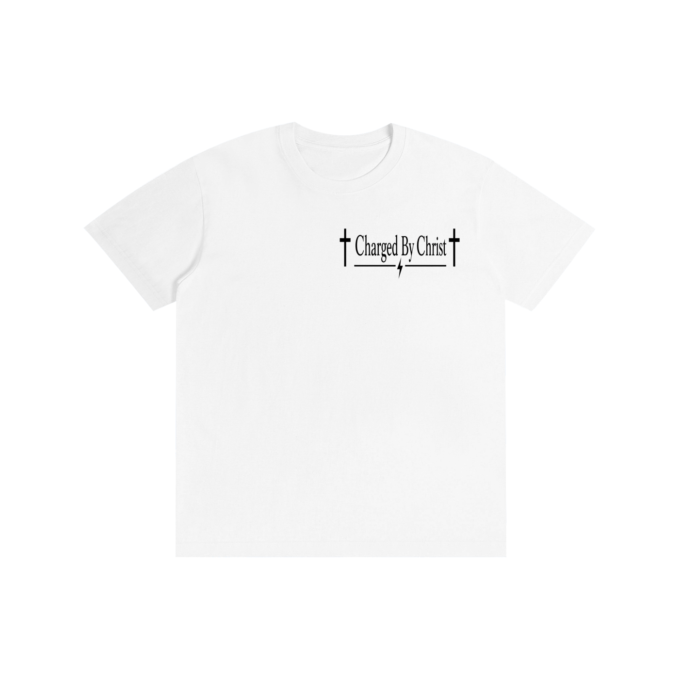 White Charged by Christ Pure Cotton Unisex T-Shirt